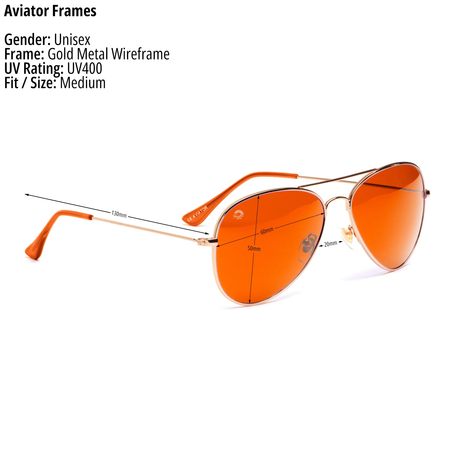 Orange tinted aviator sunglasses best sale