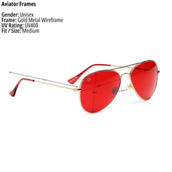 Image of Red - Aviator Frame