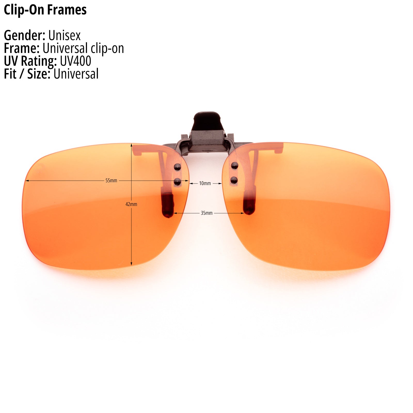 Orange - Clip-On Lenses