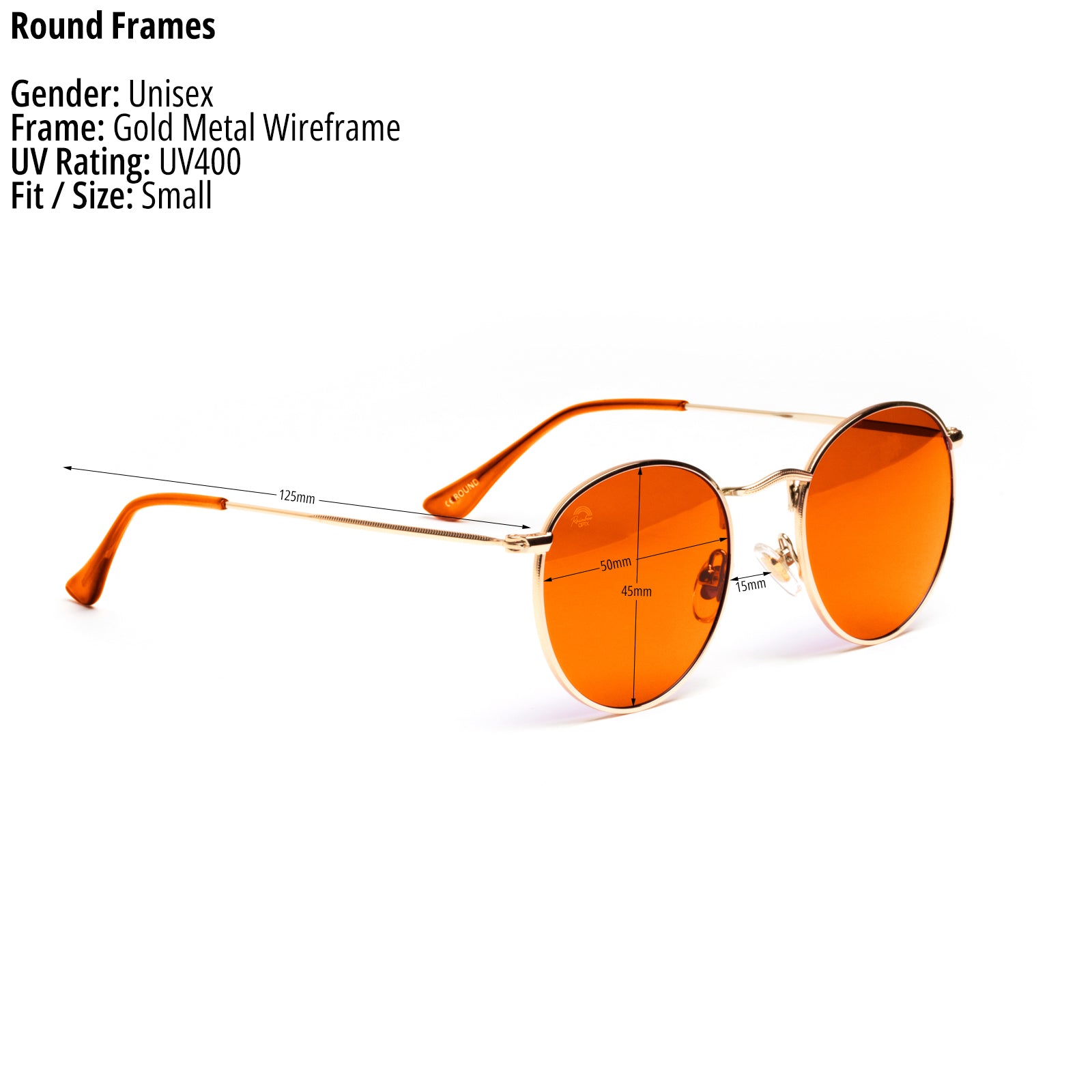 Orange round sunglasses on sale