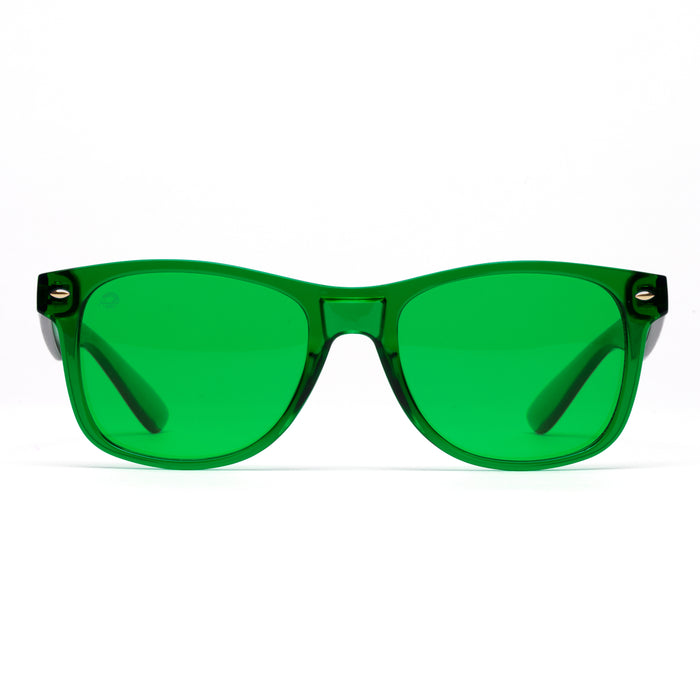 RainbowOPTX Green Sunglasses Translucent Frames Men & Women — Rainbow OPTX™