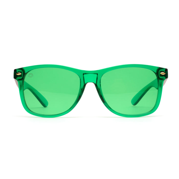 Shop 'Emerald' Wraparound Sunglasses in Green | TheShadePrjct