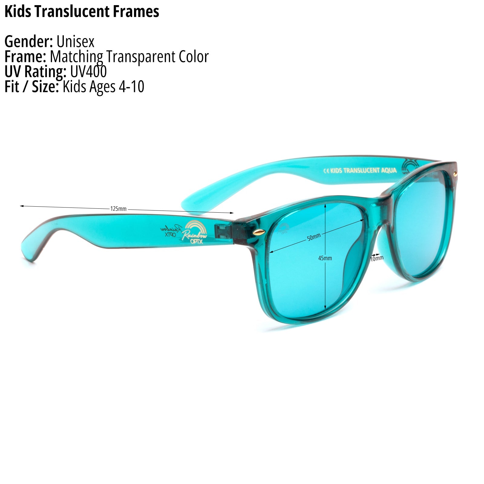 KIDS TRANSLUCENT - AQUA - Rainbow OPTX™