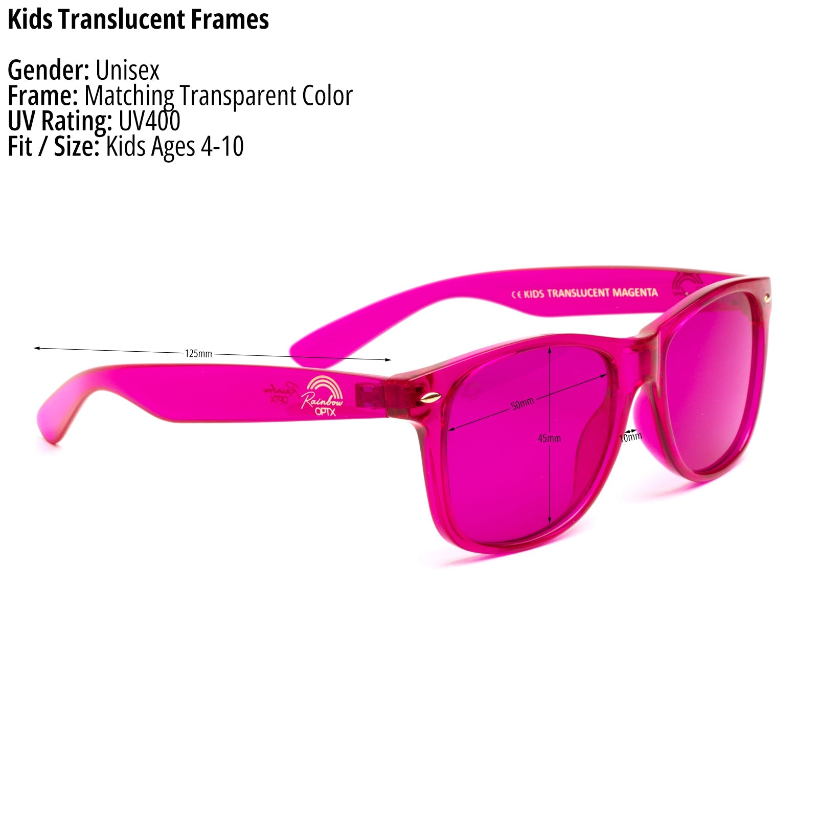 Kids Sunglasses - Magenta - Rainbow OPTX™