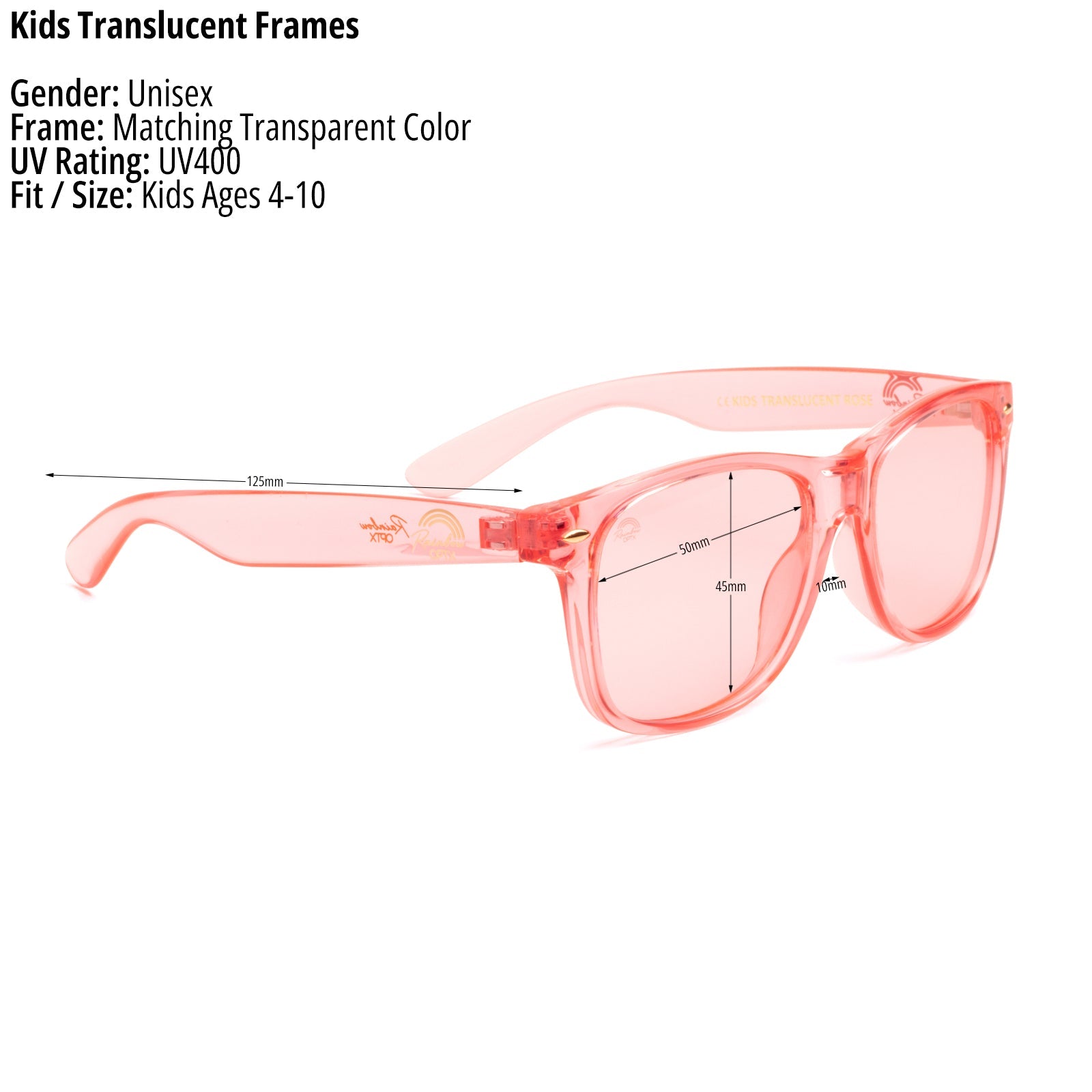 Kids Sunglasses - Rose - Rainbow OPTX™