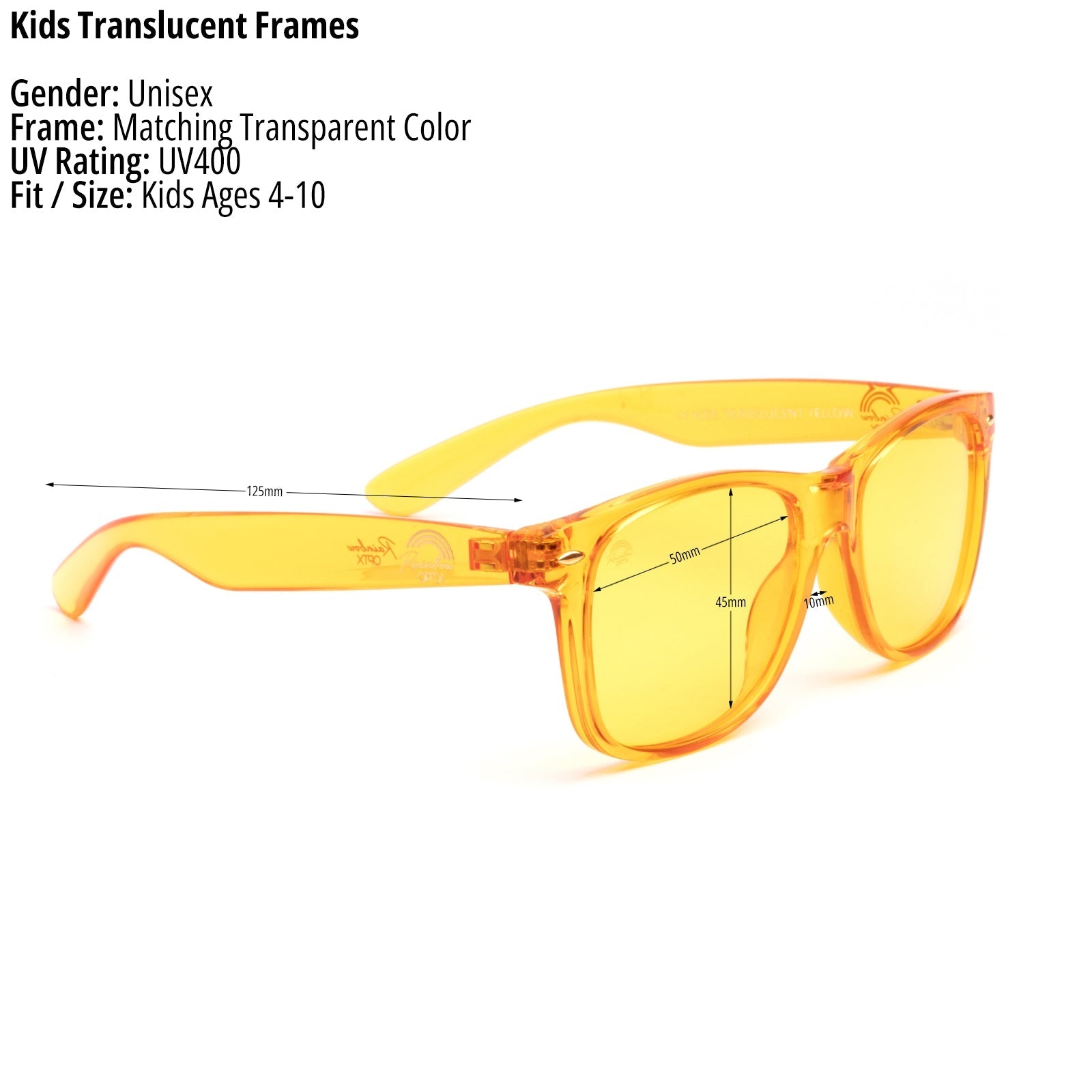 KIDS TRANSLUCENT - YELLOW - Rainbow OPTX™