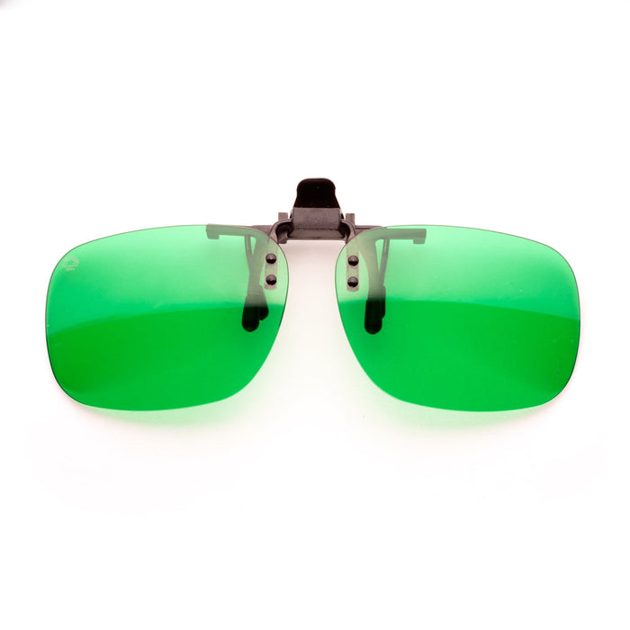 Clip On Flip Up Polarized Sunglasses Green Lens For Prescription Glasses -  YouTube